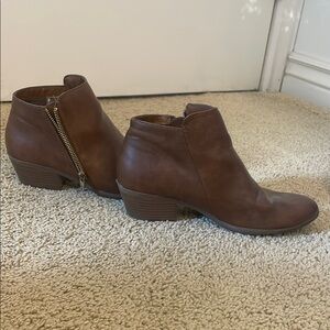 American Eagle Outfitters Brown Ankle Boots with Side Zipper